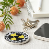 gevaarstralingssymbool sleutelhanger (Zijkant)