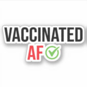 gevaccineerd AF Sticker (Voorkant)