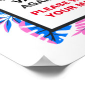 Gevaccineerd Alle werknemers Bedrijfs Welkome Post Poster (Hoek)