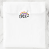 GEVACCINEERD BUSSY T-shirt Ronde Sticker (Tas)