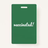 gevaccineerd | Coronavirus Covid Pro Vaccin Green Badge (Achterkant)