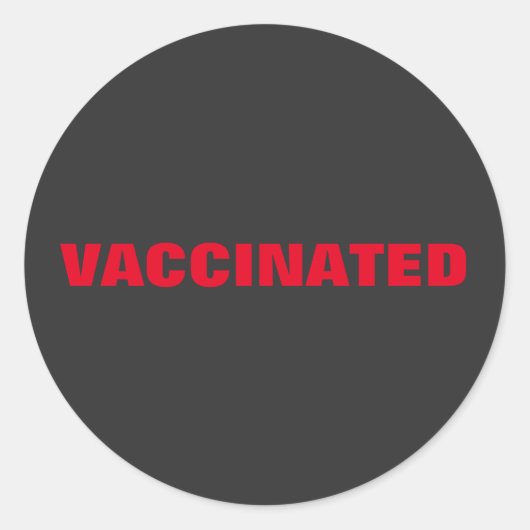 Gevaccineerd Coronavirus Pandemic Ronde Sticker (Voorkant)
