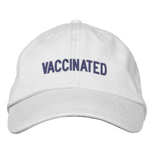 Gevaccineerd, donker paars vioolwit geborduurde pet