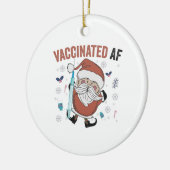 Gevaccineerd door Funny kerstgevaccineerde kerstma Keramisch Ornament (Links)