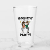 Gevaccineerd en klaar om partij te worden - bier glas (Voorkant)
