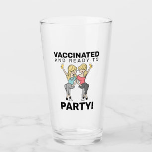 Gevaccineerd en klaar om partij te worden - bier glas