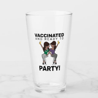 Gevaccineerd en klaar om partij te worden - bier glas