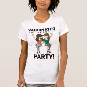 Gevaccineerd en klaar om partij te worden - bier t-shirt