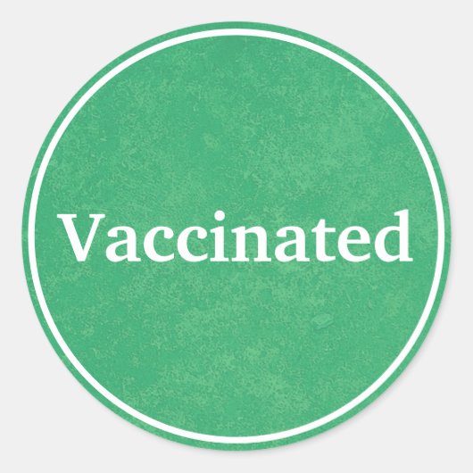 Gevaccineerd (groen) ronde sticker (Voorkant)