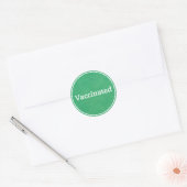 Gevaccineerd (groen) ronde sticker (Envelop)