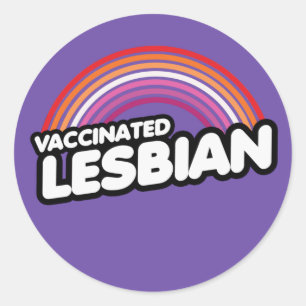 GEVACCINEERD LESBISCH T-shirt Ronde Sticker
