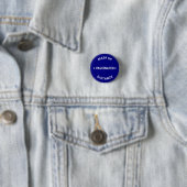 Gevaccineerd Masker omhoog Afstand aangepaste teks Ronde Button 3,2 Cm (In situ)