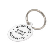 Gevaccineerd met douanedata en tekst huisdierpenning (Zijkant)