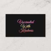 gevaccineerd met een Kindness Magnet Visitekaartje (Voorkant)