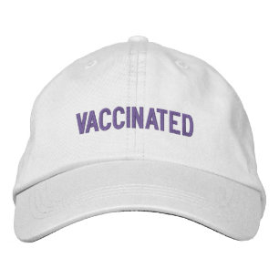 Gevaccineerd, paarse wit geborduurd honkbalpet geborduurde pet