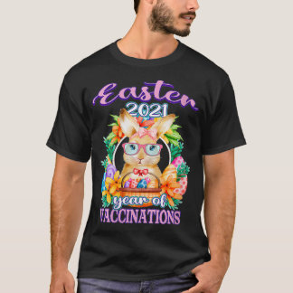 Gevaccineerd paasbunny CNA verpleegvaccinatie T-shirt