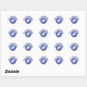 gevaccineerd ronde sticker