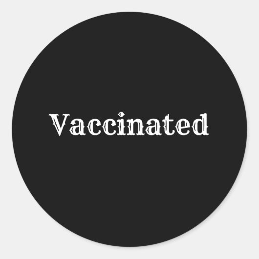 gevaccineerd ronde sticker (Voorkant)