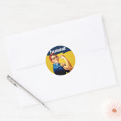 Gevaccineerd Rosie de Riveter Sticker met hart (Envelop)