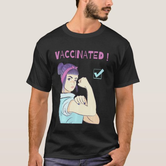 Gevaccineerd T-shirt gelooft in vaccinatie a (Voorkant)