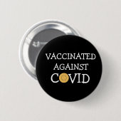 gevaccineerd tegen Covid Button (Voorkant /achterkant)