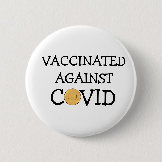 gevaccineerd tegen Covid Ronde Button 5,7 Cm (Voorkant)