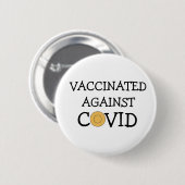 gevaccineerd tegen Covid Ronde Button 5,7 Cm (Voorkant /achterkant)