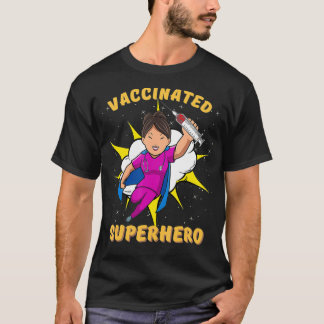 gevaccineerd verpleegkundige, superheld Pro vaccin T-shirt