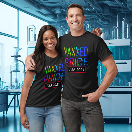 Gevaccineerd volledig gevaccineerd Pride Monogram  T-shirt