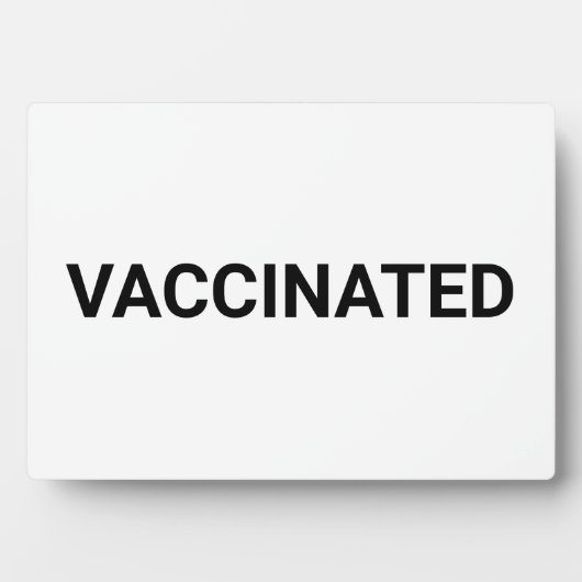 Gevaccineerd, zwart wit aanpasbaar fotoplaat (voorkant)
