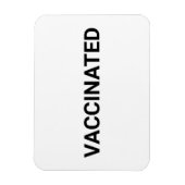 Gevaccineerd, zwart wit aanpasbaar magneet (Verticaal)