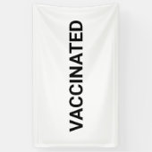 Gevaccineerd, zwart wit aanpasbaar spandoek (Verticaal)