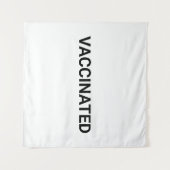 Gevaccineerd, zwart wit aanpasbaar wandkleed (Voorkant (horizontaal))