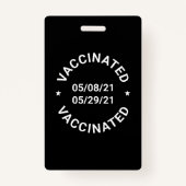 Gevaccineerde aangepaste data en tekst-ID Badge (Achterkant)