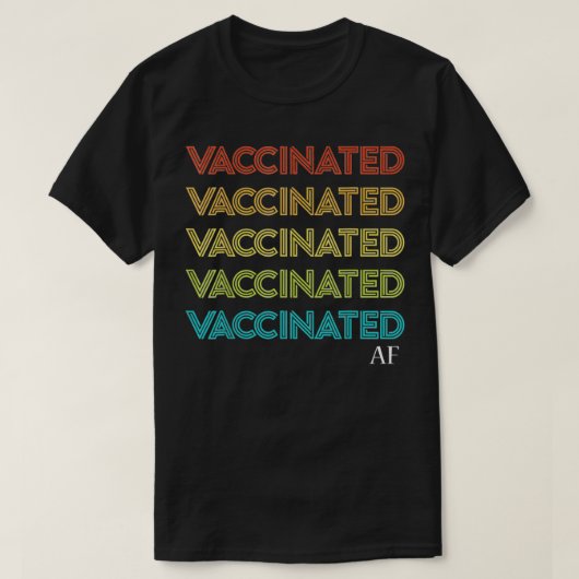 gevaccineerde af t-shirt (Design voorkant)