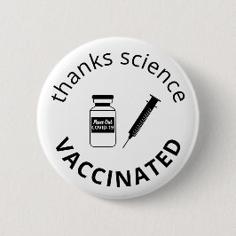 Gevaccineerde Bedankt van Covid-19 Ronde Button 5,7 Cm