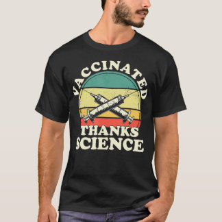 gevaccineerde Bedankt Wetenschapsretro Sunset Imm T-shirt
