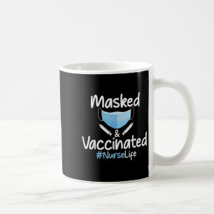 Gevaccineerde Grappige Grafische Quote Gevaccineer Koffiemok
