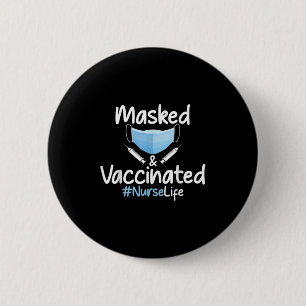 Gevaccineerde Grappige Grafische Quote Gevaccineer Ronde Button 5,7 Cm