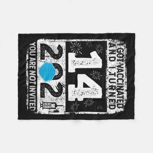 Gevaccineerde Grappige Humor Grafische 2021 Verjaa Fleece Deken (Voorkant (Horizontaal))