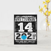 Gevaccineerde Grappige Humor Grafische 2021 Verjaa Kaart (Gele Bloem)