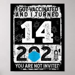 Gevaccineerde Grappige Humor Grafische 2021 Verjaa Poster