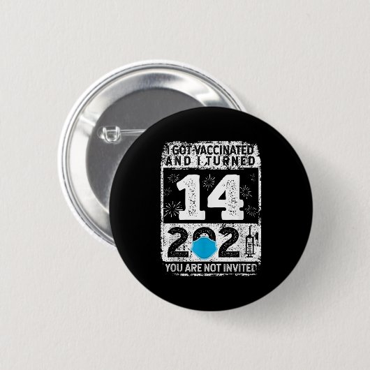 Gevaccineerde Grappige Humor Grafische 2021 Verjaa Ronde Button 5,7 Cm (Voorkant /achterkant)