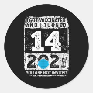 Gevaccineerde Grappige Humor Grafische 2021 Verjaa Ronde Sticker