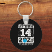 Gevaccineerde Grappige Humor Grafische 2021 Verjaa Sleutelhanger (Voorkant)