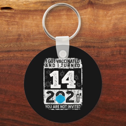 Gevaccineerde Grappige Humor Grafische 2021 Verjaa Sleutelhanger (Voorkant)