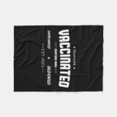 Gevaccineerde Grappige Humor Grafische Quote Gereg Fleece Deken (Voorkant (Horizontaal))