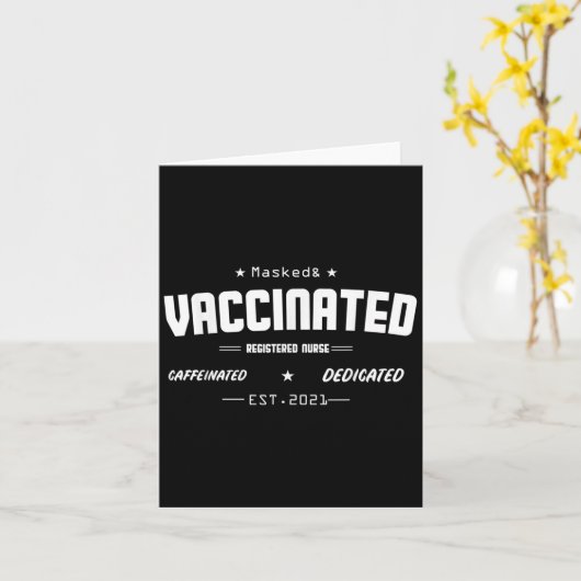 Gevaccineerde Grappige Humor Grafische Quote Gereg Kaart (Gele Bloem)