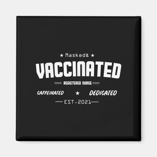 Gevaccineerde Grappige Humor Grafische Quote Gereg Magneet (Voorkant)