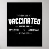 Gevaccineerde Grappige Humor Grafische Quote Gereg Poster (Voorkant)